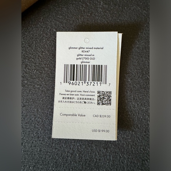 BNWT Kate Spade Glimmer Boxed Medium Flap Phone Wristlet Wallet Gold Glitter - Picture 4 of 6